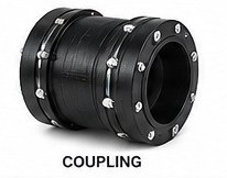 Wetpipe HDPE coupling for joining PE100 pressure pipe sections